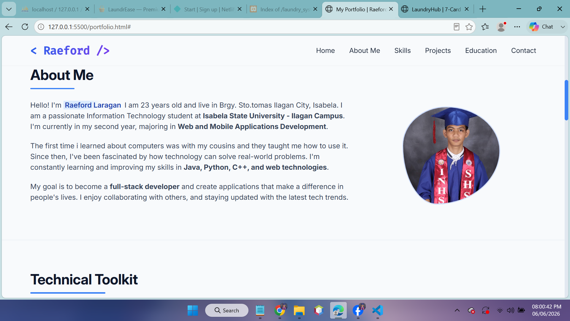 Portfolio Screenshot 2